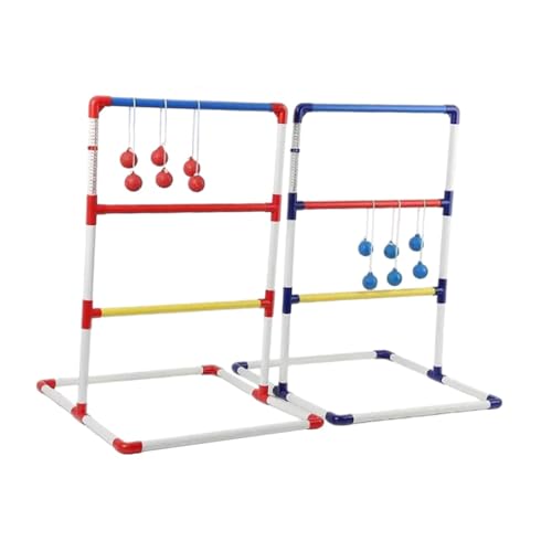 DimyFew Leiterball Spielset, Golfspaß Im Garten für Kinder, Robuste Geschenkidee für Den Rasen auf Der Terrasse, Leicht Zusammenzubauendes Golfwurfset, 2 Leiter DimyFew Leiterball Spielset, Golfspaß Im Garten für Kinder, Robuste Geschenkidee für Den Rasen auf Der Terrasse, Leicht Zusammenzubauendes Golfwurfset, 2 Leiter von DimyFew