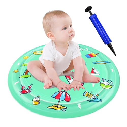 Cat Water Sensory Play Mat - Interaktives Sprühkissen Mit Kühlfläche Für Haustiere, Langlebiges Design Mit Auslaufsicherem Material | Verschiedenes Wasserpass Für Us von Dinchaakuarry