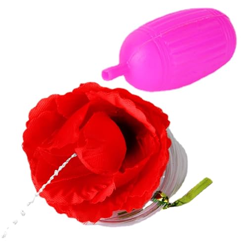 Dinchaakuarry Flower Trick Toy – Red Rose Water Sicirt Tool, Clown Trick für Männer, Frauen und Männer | Lustiges Simulationsblumenspielzeug, ideal für April Fools Day Prank oder Part von Dinchaakuarry