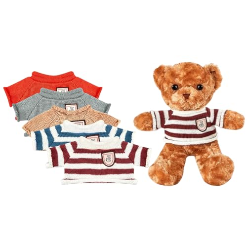 Plüschbärenkleidung - Weichgefülltes Tier, Austauschbare Outfits Spielzeug | Süße 12 Zoll Plüsch, Huggable Doll Set Für Freundin Mutter Jubiläen Geburtstage Geben Momenten Plüschbärenkleidung - Weichgefülltes Tier, Austauschbare Outfits Spielzeug | Süße 12 Zoll Plüsch, Huggable Doll Set Für Freundin Mutter Jubiläen Geburtstage Geben Momenten von Dinchaakuarry