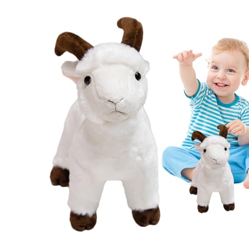 Dinchaakuarry Ziegengefüllte Tier - Süße Plüschziegenpuppe Für Kinder | 11,8 Zoll Weiches Tierkissen, Gefülltes -Spielzeug Für Mädchen, Dekoratives Bettkissen, Geburtstagsgeschenk, Schlafbegle Dinchaakuarry Ziegengefüllte Tier - Süße Plüschziegenpuppe Für Kinder | 11,8 Zoll Weiches Tierkissen, Gefülltes -Spielzeug Für Mädchen, Dekoratives Bettkissen, Geburtstagsgeschenk, Schlafbegle von Dinchaakuarry