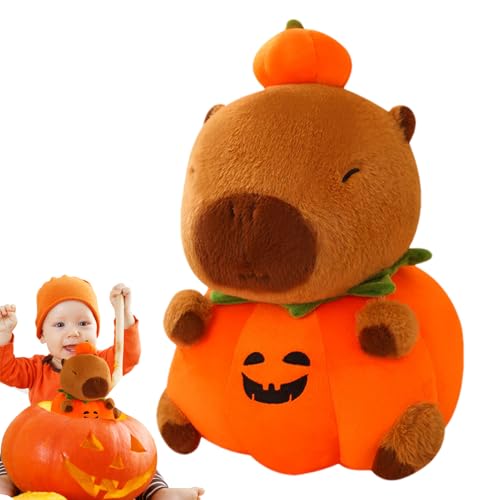Gefüllte Capybara Plüschspielzeug - flauschiger Cartoon Capybara Stoffed Puppe, Huggable Animal Plüsch | Weiches Kuschelspielzeug für Wohnkultur, Wohnzimmer, Schlafzimmer, Schlafzimmer, tolles Geschen von Dinchaakuarry