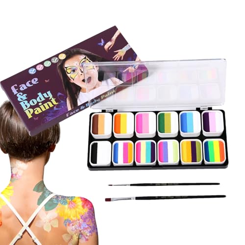 Gesichts-Make-up-Set, Festival, Gesichtsbemalung, Gesichtsbemalung, Gesichtsbemalung, Gesichtsbemalung, auf Wasserbasis, sichere Gesichtsbemalung, langlebig, einfach zu verwenden von Dinchaakuarry