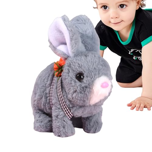 Kaninchen -Plüsch - Echte Kaninchenfigur Elektrisches Interaktives Spielzeug | Ohren Zuckend, Hüpfen, Sprungfunktion, Tierisches Charakterspielzeug, Elektronische Haustiere Für Kinder, Kindergeschenke Kaninchen -Plüsch - Echte Kaninchenfigur Elektrisches Interaktives Spielzeug | Ohren Zuckend, Hüpfen, Sprungfunktion, Tierisches Charakterspielzeug, Elektronische Haustiere Für Kinder, Kindergeschenke von Dinchaakuarry
