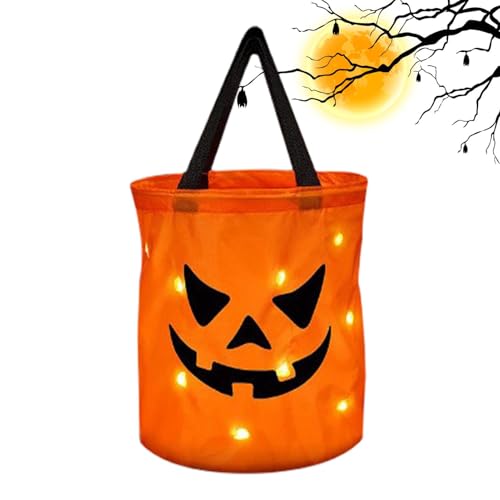LED Light Up Beutel - Halloween Glow Treat Container, Festliche, aufschlussreiche Süßigkeitenkorb | Blinker -Speicher -Sack für Partyveranstaltungen, Kinderhandtasche für Karnevalsnacht S LED Light Up Beutel - Halloween Glow Treat Container, Festliche, aufschlussreiche Süßigkeitenkorb | Blinker -Speicher -Sack für Partyveranstaltungen, Kinderhandtasche für Karnevalsnacht S von Dinchaakuarry
