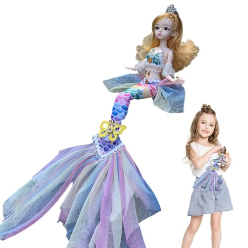 Little Mermaid Princess Doll | Filminspirierte klassische Modepuppe | Bewegbares Meerjungfrauspielzeug für Kinder, Weihnachten und Kindertag, exquisites Sammlerprinzessin -Figur für Mädchen Little Mermaid Princess Doll | Filminspirierte klassische Modepuppe | Bewegbares Meerjungfrauspielzeug für Kinder, Weihnachten und Kindertag, exquisites Sammlerprinzessin -Figur für Mädchen von Dinchaakuarry
