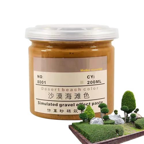 Miniatur-Basismaterial - 200 ml Bodenstruktur Paste mit realistischem Sandeffekt für Modell Geländedekoration und Diorama- | für Wargame -Figuren, Hobbyprojekte, Schulkunst von Dinchaakuarry