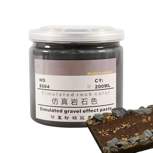 Miniatur-Basismaterial - 200 ml Bodenstruktur Paste mit realistischem Sandeffekt für Modell Geländedekoration und Diorama- | für Wargame -Figuren, Hobbyprojekte, Schulkunst von Dinchaakuarry