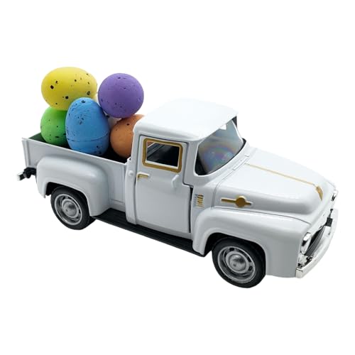 Osten Pickup, LKW | Urlaub Auto Spielzeug mit Eiern,Home Küche Dekorationen, Vintage Metall Bauernhof Vehicle Modell für Disc Bin von Dinchaakuarry