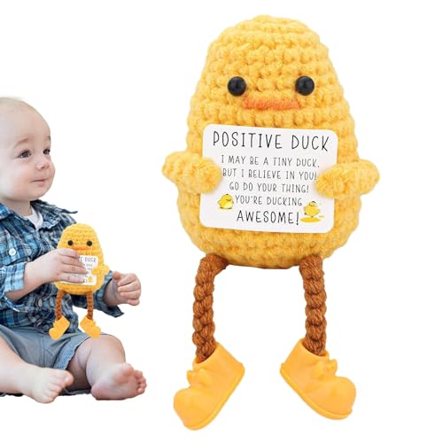 Positive Häkel Ente - Inspirierende Häkel Ente, Lustige Häkel Ente | Inspirierende Entenhäkeln Puppenschmuck, Handgemachtes Emotionales Unterstützung Enten-Orament Für Geburtstagsabschlussschalter Positive Häkel Ente - Inspirierende Häkel Ente, Lustige Häkel Ente | Inspirierende Entenhäkeln Puppenschmuck, Handgemachtes Emotionales Unterstützung Enten-Orament Für Geburtstagsabschlussschalter von Dinchaakuarry