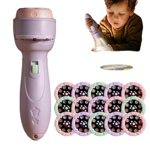 Projektor-Taschenlampen Für Kinder,Taschenlampen-Projektor Für Kinder,120 Muster -Taschenlampe - Feinmotorikspielzeug, Vorschullernen, Cartoon-Taschenlampe, Projektorspielzeug von Dinchaakuarry