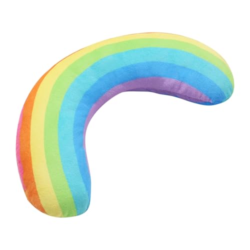 Rainbow Cat Pillow Soft Plance Kissen für Kätzchen | interaktives Spielzeug für Katzen im Inneren, zum Einschlafen und Trainieren von Dinchaakuarry