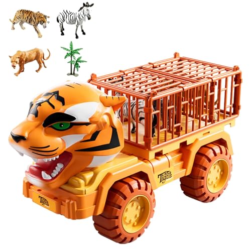 Ziehen Sie Tigerauto zurück - Tiertransportwagen Spielzeug, Dschungel Tiger Trägheit Fahrzeug für Kinder | Mini Wild Zoo Toy Truck, Bildungsgefängnisauto, lustige Klassenzimmer Fahrzeug Mädchen Ziehen Sie Tigerauto zurück - Tiertransportwagen Spielzeug, Dschungel Tiger Trägheit Fahrzeug für Kinder | Mini Wild Zoo Toy Truck, Bildungsgefängnisauto, lustige Klassenzimmer Fahrzeug Mädchen von Dinchaakuarry