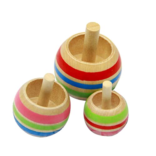 Japanese Magical Inverted Wooden Gyro Whipping Top Toy, Set of 3 Different Sizes Japanese Magical Inverted Wooden Gyro Whipping Top Toy, Set of 3 Different Sizes von DingMall