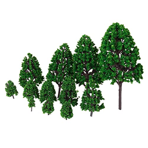 Packung mit 12 Grünen Bäumen für Modelleisenbahnstrecken und Architekturmodelle - 1:50 Maßstab, Kunststoffmaterial, 3-16cm Höhe, 1-7cm Breite Packung mit 12 Grünen Bäumen für Modelleisenbahnstrecken und Architekturmodelle - 1:50 Maßstab, Kunststoffmaterial, 3-16cm Höhe, 1-7cm Breite von DingMall