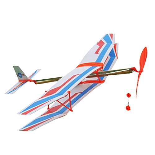 Rubber Band Powered Airplane Model - White and Blue Bi-Plane Model | Flying Toy Plane - Great Performance | 50 x 43cm Rubber Band Powered Airplane Model - White and Blue Bi-Plane Model | Flying Toy Plane - Great Performance | 50 x 43cm von DingMall