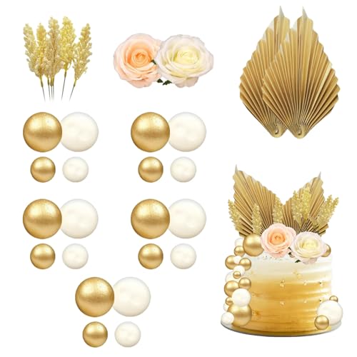 Dinghaole 30 Stück Boho Tortendeko, Kuchen Dekoration Kugel Palmblätter Kuchendekoration Tortendeko Blumen,Blumen Golden Kugeln Hochzeit Cupcake Topper DIY Geburtstag Babyparty Dinghaole 30 Stück Boho Tortendeko, Kuchen Dekoration Kugel Palmblätter Kuchendekoration Tortendeko Blumen,Blumen Golden Kugeln Hochzeit Cupcake Topper DIY Geburtstag Babyparty von Dinghaole