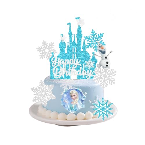 Dinghaole 8 Stück Tortendeko Geburstagstorte, Happy Birthday Kuchendeko, Alles Gute zum Geburtstag Kuchen Topper Bunting Set, Dekorationen Schneeflocke Cartoon Geburtstagskuchen Dekorationen Dinghaole 8 Stück Tortendeko Geburstagstorte, Happy Birthday Kuchendeko, Alles Gute zum Geburtstag Kuchen Topper Bunting Set, Dekorationen Schneeflocke Cartoon Geburtstagskuchen Dekorationen von Dinghaole
