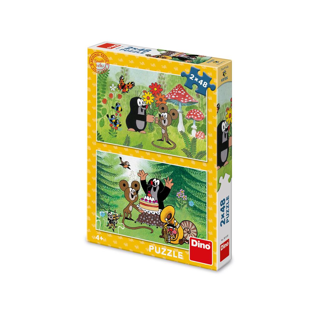 Dino 2 Puzzles - Kleiner Maulwurf: Party 48 Teile Puzzle Dino-38169 Dino 2 Puzzles - Kleiner Maulwurf: Party 48 Teile Puzzle Dino-38169 von Dino
