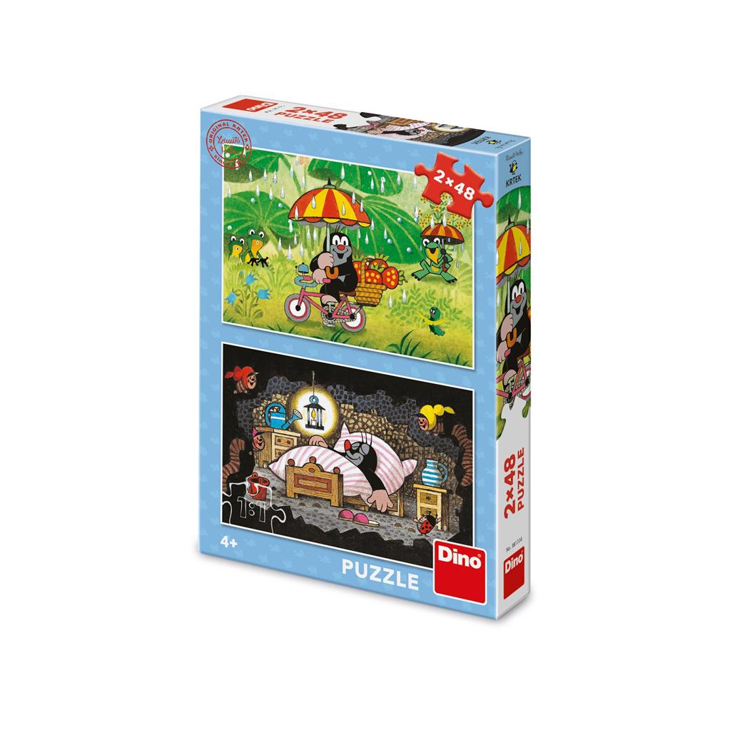 Dino 2 Puzzles - Little Mole's Day 48 Teile Puzzle Dino-38170 von Dino