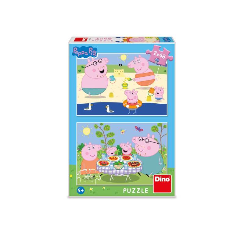 Dino 2 Puzzles - Peppa Wutz: Im Urlaub 48 Teile Puzzle Dino-38171 von Dino
