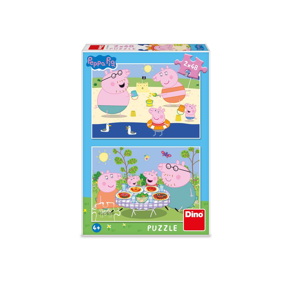 Dino 2 Puzzles - Peppa Wutz: Im Urlaub 48 Teile Puzzle Dino-38171 von Dino
