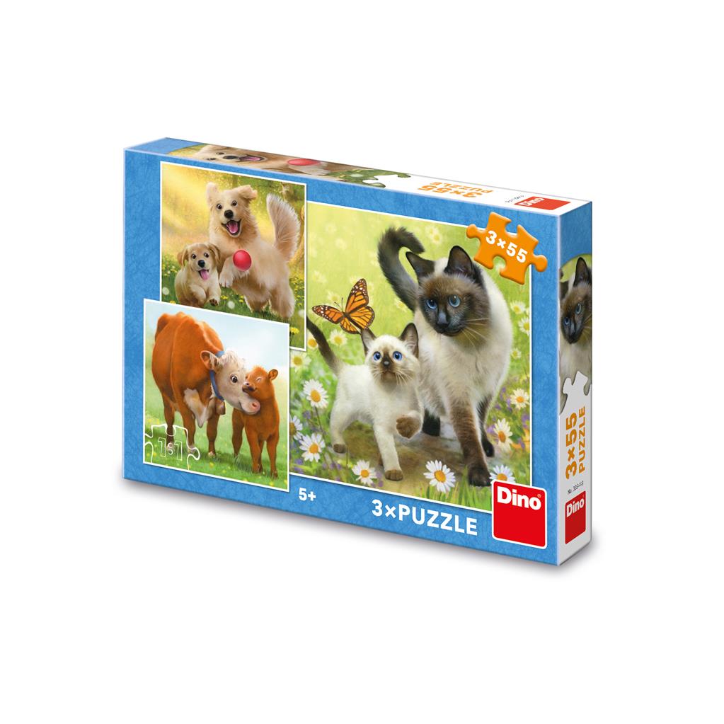 Dino 3 Puzzles - Familie 55 Teile Puzzle Dino-33544 Dino 3 Puzzles - Familie 55 Teile Puzzle Dino-33544 von Dino