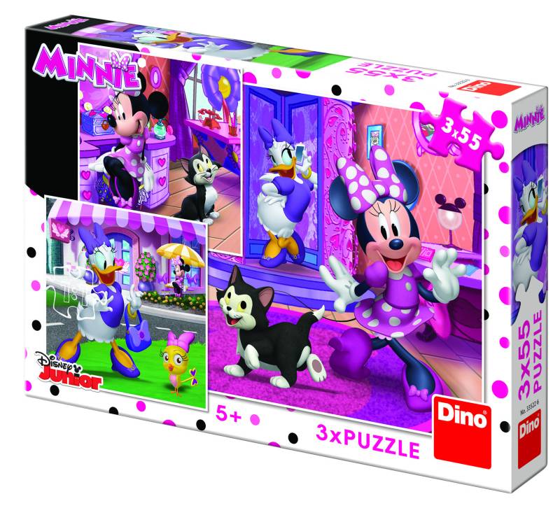 Dino 3 Puzzles - Minnie 55 Teile Puzzle Dino-33522 von Dino