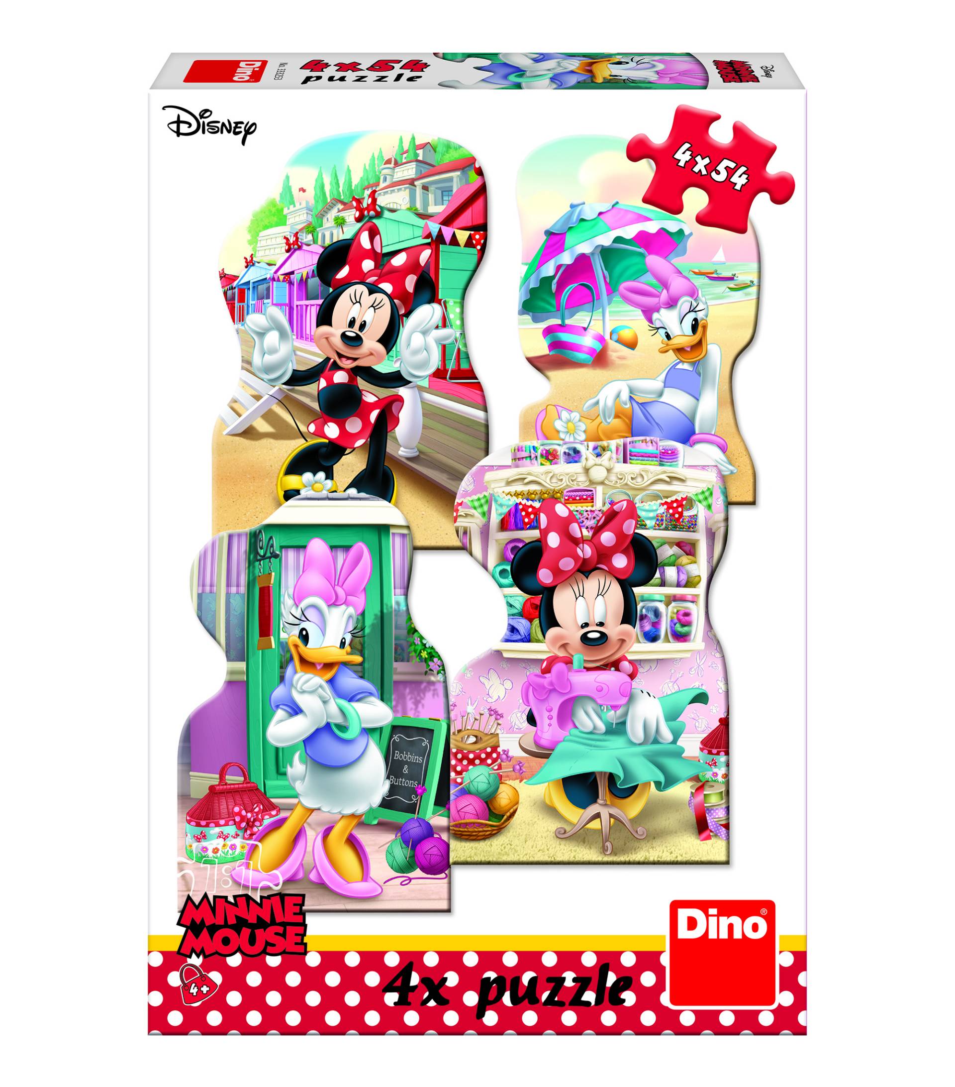 Dino 4 Puzzles - Minnie und Daisy 54 Teile Puzzle Dino-33325 von Dino