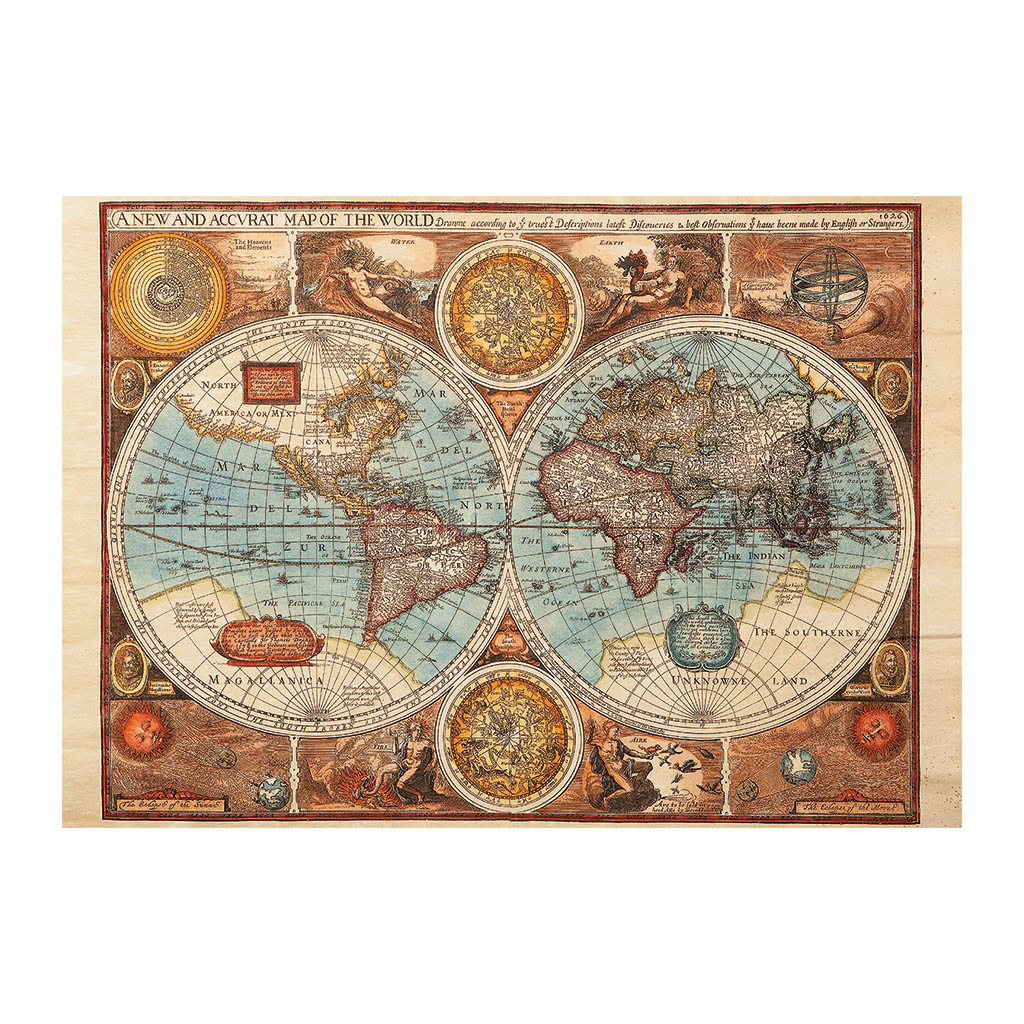 Dino Antike Weltkarte, 1626 500 Teile Puzzle Dino-50230 Dino Antike Weltkarte, 1626 500 Teile Puzzle Dino-50230 von Dino