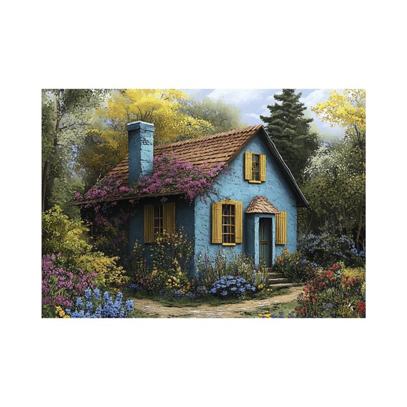 Dino Blaues Haus 500 Teile Puzzle Dino-50291 von Dino