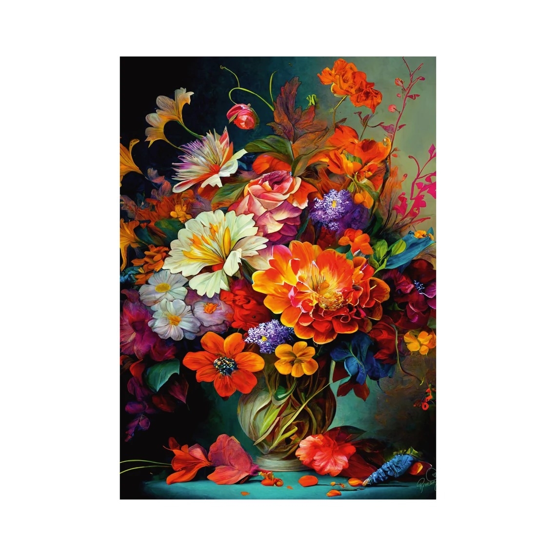 Dino Flowers In A Vase 1000 Teile Puzzle Dino-53327 von Dino