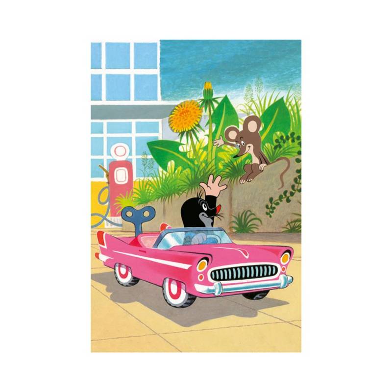 Dino Mini-Puzzle - Der kleine Maulwurf : Rosa Auto 54 Teile Puzzle Dino-33106-VoitureRose von Dino