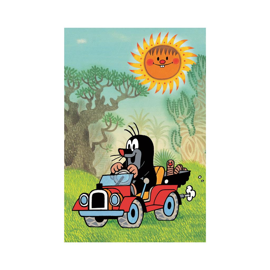 Dino Mini-Puzzle - Der kleine Maulwurf: Rotes Auto 54 Teile Puzzle Dino-33106-VoitureRouge von Dino