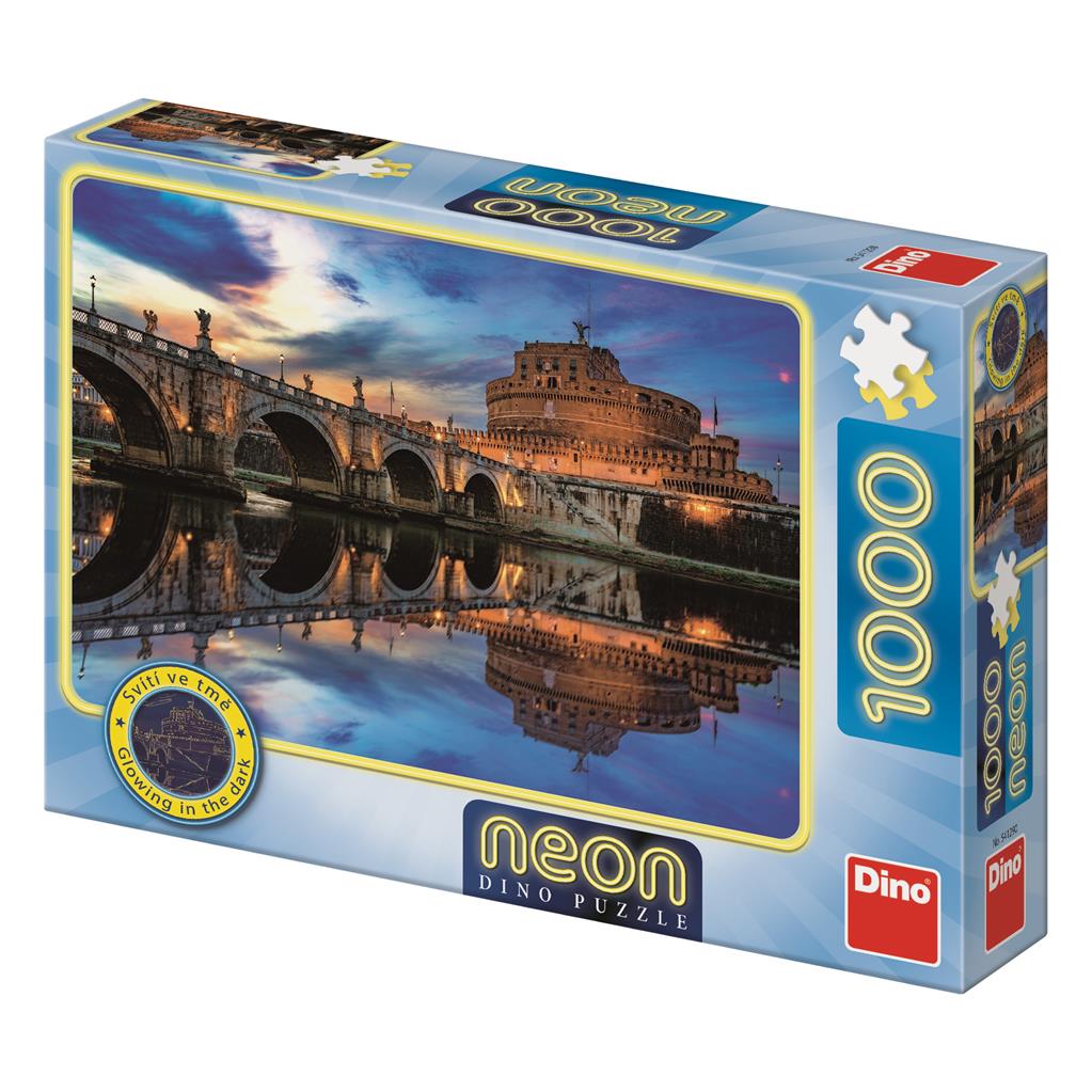 Dino Neon Puzzle - Angel Castle 1000 Teile Puzzle Dino-54129 von Dino