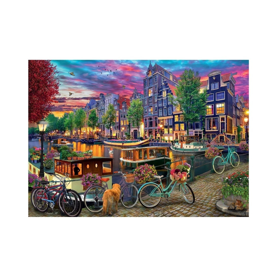 Dino Painted Amsterdam 2000 Teile Puzzle Dino-56136 von Dino