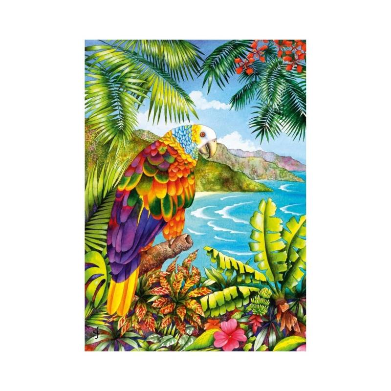 Dino Parrot In The Jungle  - Puzzle Neon 100 Teile Puzzle Dino-39423 von Dino