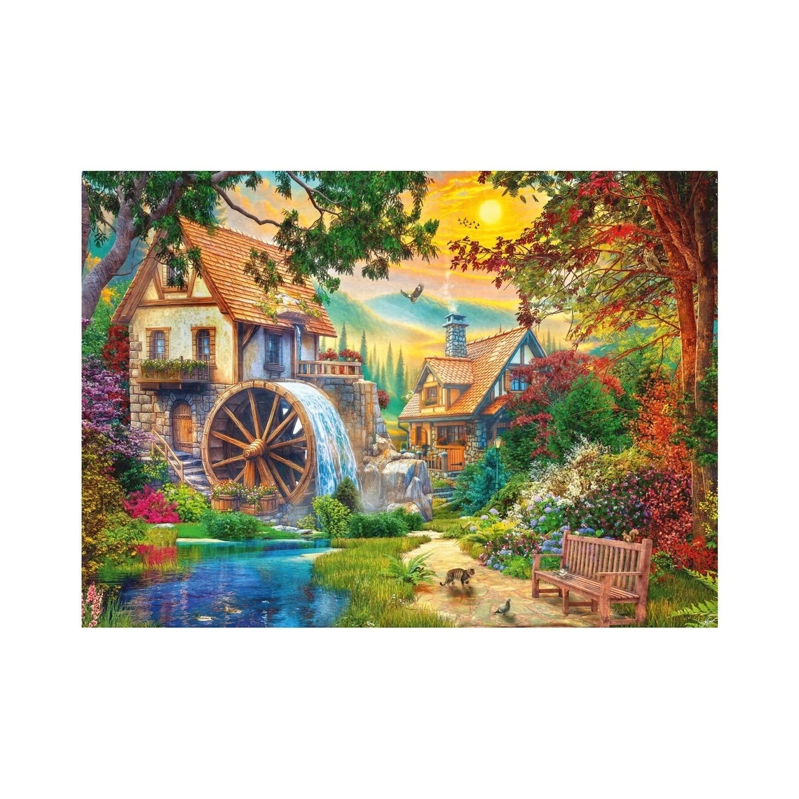 Dino Picturesque Mill 3000 Teile Puzzle Dino-56331 von Dino