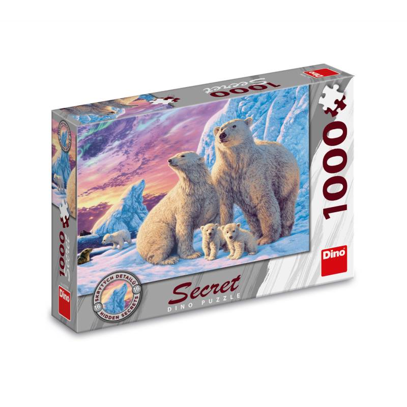 Dino Secret Puzzle - Eisbären 1000 Teile Puzzle Dino-53278 von Dino