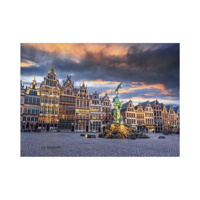 Dino Storm Over Antwerp - Puzzle Neon 1000 Teile Puzzle Dino-54136 von Dino