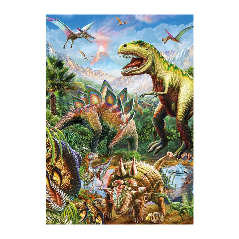 Dino XXL Teile - Neon Puzzle - Dinosaurier 100 Teile Puzzle Dino-39415 von Dino