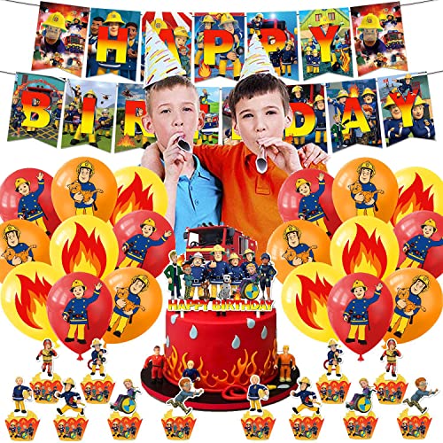 Dinoeye Feuerwehrmann Sam Geburtstag Luftballons, Girlande, Kuchen Topper, Banner, Ballon Dinoeye Feuerwehrmann Sam Geburtstag Luftballons, Girlande, Kuchen Topper, Banner, Ballon von Dinoeye
