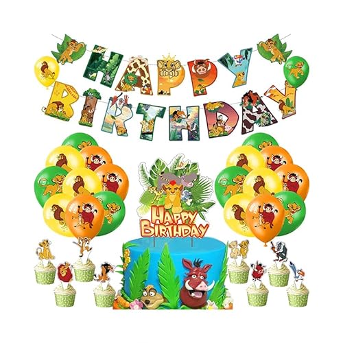 Lion Guard Kindergeburtstag Deko - Löwe Luftballons, Lion King Kuchen Topper, Girlande Lion Guard Kindergeburtstag Deko - Löwe Luftballons, Lion King Kuchen Topper, Girlande von Dinoeye