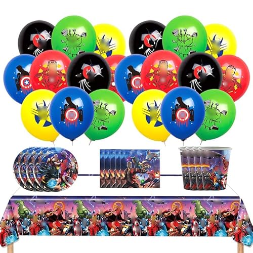 Party Deko Geburtstag Luftballons Geburtstag Partygeschirr Tischdecke Teller Becher Servietten Geburtstagsdeko Luftballons Deko von Dinoeye
