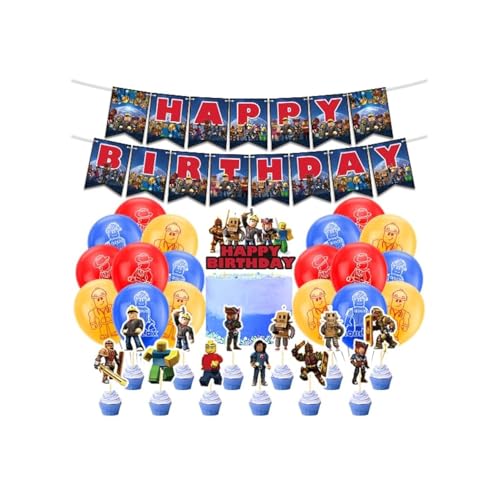 Party Deko Geburtstag Roblox Luftballons Roblox Geburtstag Girlande Roblox Tortendeko Geburtstag Roblox Kindergeburtstag Deko Roblox Luftballons Deko Roblox Kuchen Topper Roblox Geburtstag Deko von Dinoeye