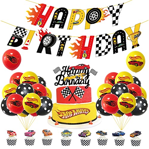 Rennwagen Kindergeburtstag Deko - Racing Car Luftballons, Rennauto Kuchen Topper und Girlande für Race Car Geburtstag Rennwagen Kindergeburtstag Deko - Racing Car Luftballons, Rennauto Kuchen Topper und Girlande für Race Car Geburtstag von Dinoeye