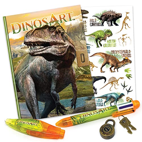 Dinos Art Dinos geheimes Tagebuch zur Bewahrung aller Geheimnisse mit Zubehör, ab 7 Jahre von Dinos Art