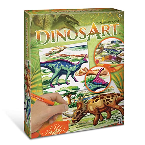 Dinos Art Kreativset Dino Steine nach Zahlen, Diamant-Malerei, ab 7 Jahre von Dinos Art