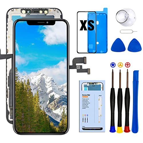 Dinow für iPhone XR Display Bildschirm(Schwarz) 6,1" Touch Screen Ersatz, iPhone XR Screen Digitizer Frame Assembly mit 3D Touch + Tool Kit mit Modell A1984, A2105, A2106, A2107 von Dinow