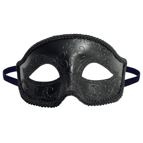 Dinwenddey Herren-Maske, Retro-Maske, venezianisch, griechisch, römische Maske für Ball, Karneval, Party, Requisiten, Schwarz Dinwenddey Herren-Maske, Retro-Maske, venezianisch, griechisch, römische Maske für Ball, Karneval, Party, Requisiten, Schwarz von Dinwenddey
